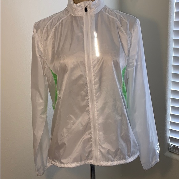 Brooks White Reflective Running Jacket - Picture 3 of 4
